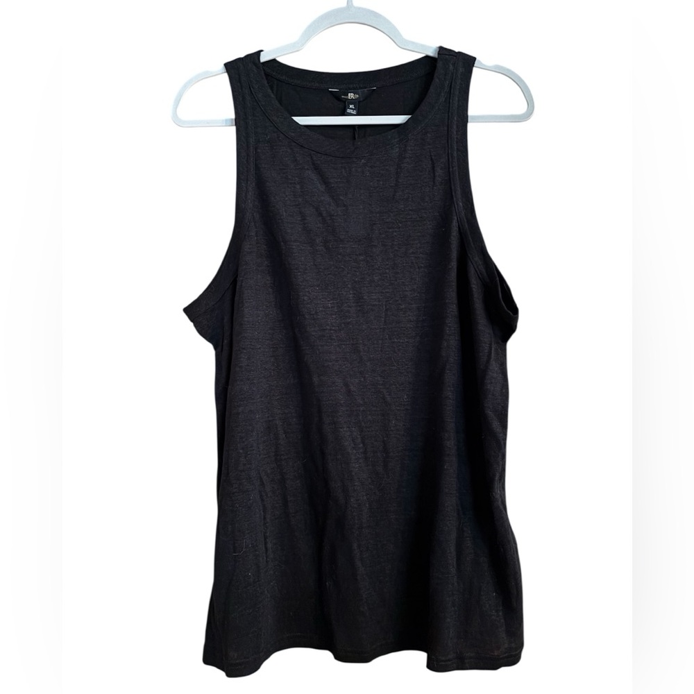 NWT Banana Republic Black Sleeveless Linen Tank XL